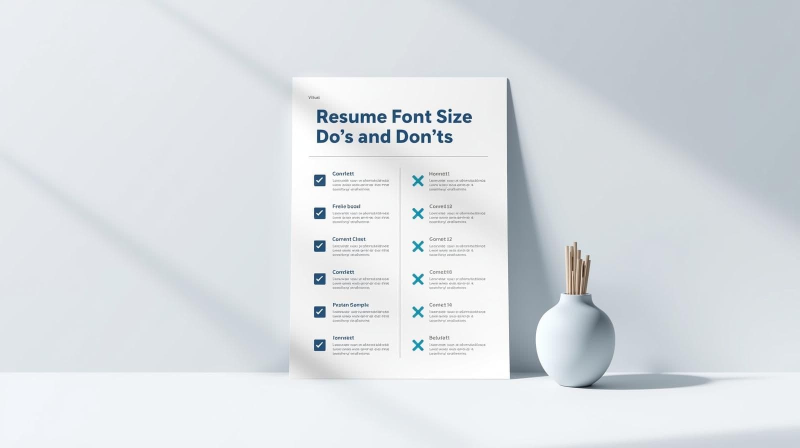 Resume Font Size Do's and Don'ts