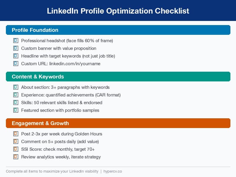 LinkedIn Profile Optimization Checklist