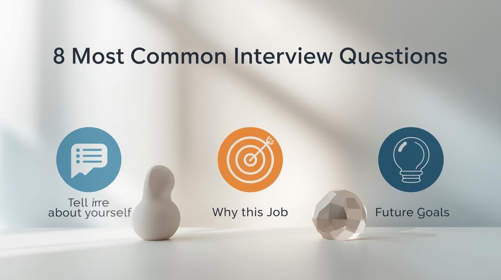 A modern infographic showing '8 Most Common Interview Questions.jpg