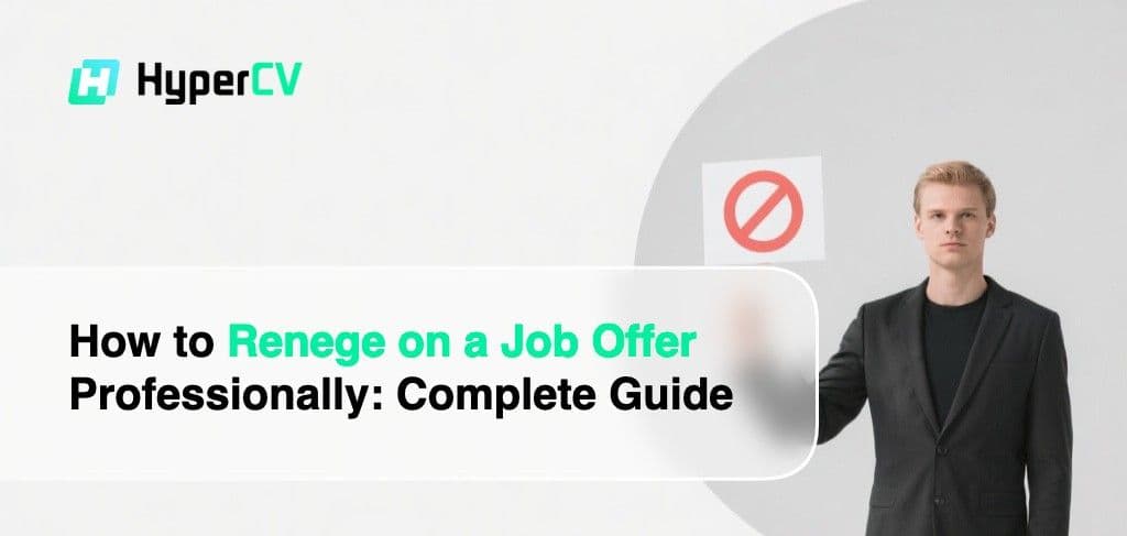 How to Renege on a Job Offer Professionally: Complete Guide